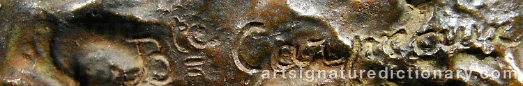 Authentic signature by Jean-Baptiste CARPEAUX on  artwork