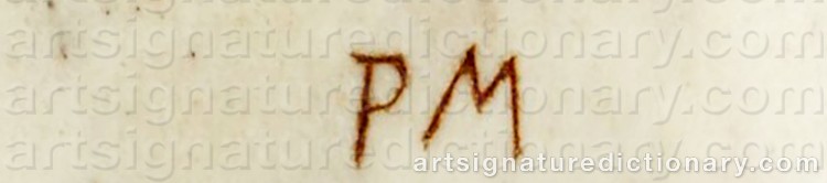 Authentic signature by Peder (Sami Artist) MATHISSE on Other artwork