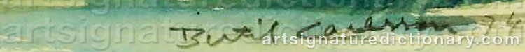 Authentic signature by Bertil CARLSSON on  artwork