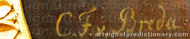Signature by Carl Fredrik Von BREDA