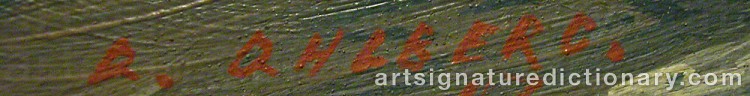 Signature by Arvid AHLBERG