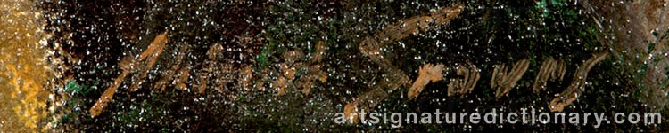 Authentic signature by Abbott Fuller GRAVES on  artwork