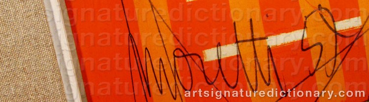 Authentic signature by Raymond MORETTI on artwork