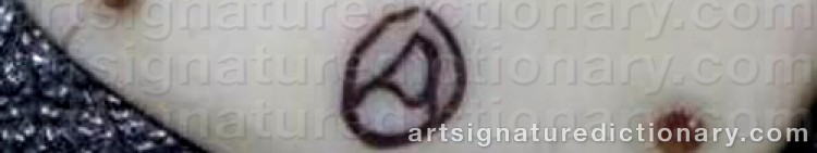 Authentic signature by Alf OSKARSSON on  artwork