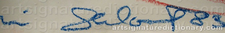 Authentic signature by Wolfgang Cihlarz SALOME on artwork