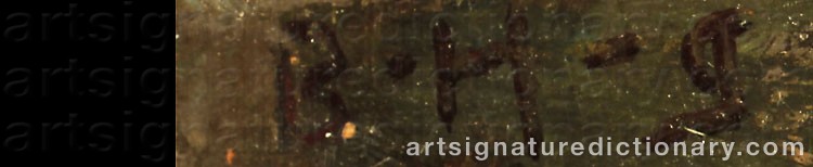 Authentic signature by Bengt ‘B.h-G’ HEDBERG on  artwork