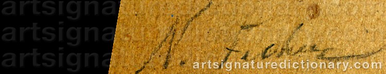 Authentic signature by Nikolai FESHIN on  artwork