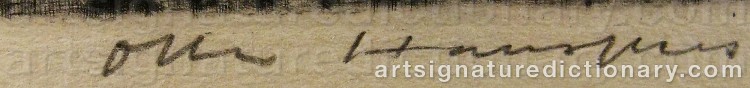 Authentic signature by Olle HANSPERS on artwork