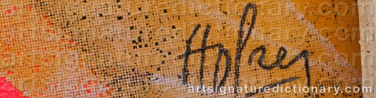 Authentic signature by Adi HOLZER on  artwork