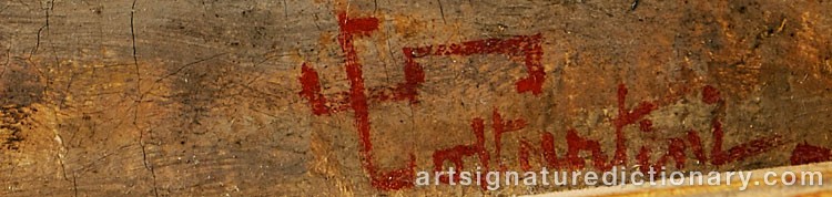 Authentic signature by Giovanni CONSTANTINI on  artwork