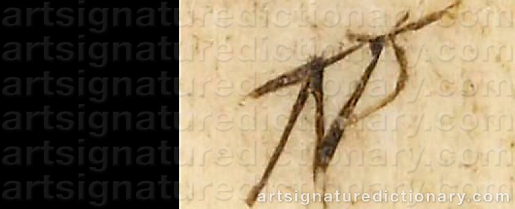 Authentic signature by Nils Tomas PARFA on  artwork