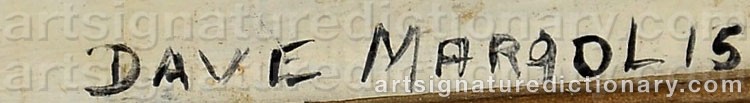 Authentic signature by David MARGOLIS on artwork