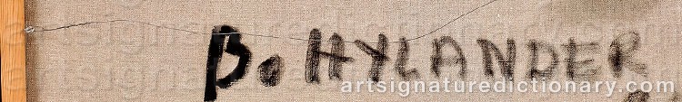 Signature by Bo HYLANDER