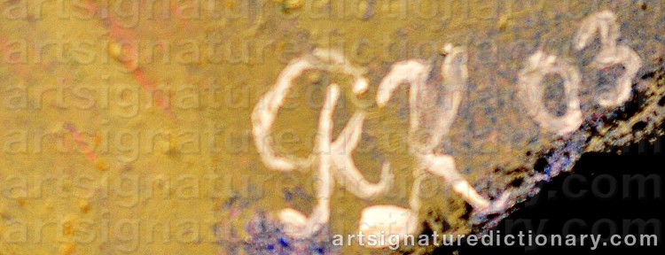 Authentic signature by Rolf KAPLAN on Painting/Watercolour artwork