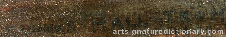 Signature by Gunnar HALLSTRÖM