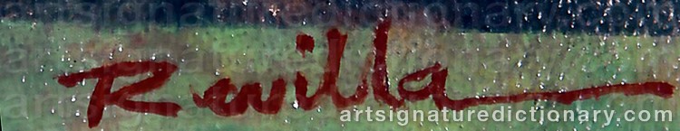 Authentic signature by Justo REVILLA RUBIO on Painting/Watercolour artwork