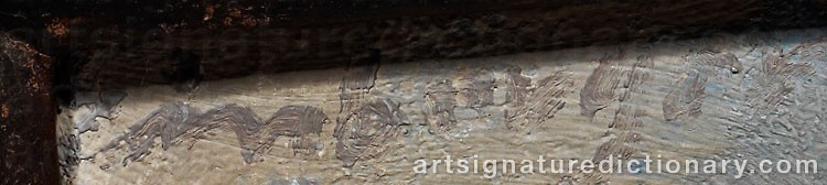 Authentic signature by Andreas EINBERGER on  artwork