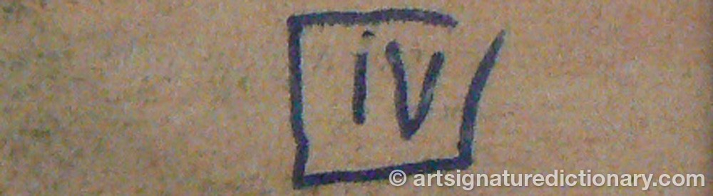 Authentic signature by Johannes VINJUM on  artwork