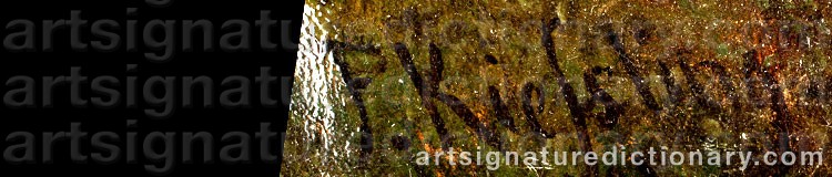 Authentic signature by Ferdinand KIESLING on  artwork