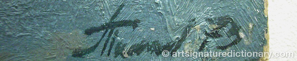 Authentic signature by Igor Vsevolodovitch TICHONOV on  artwork