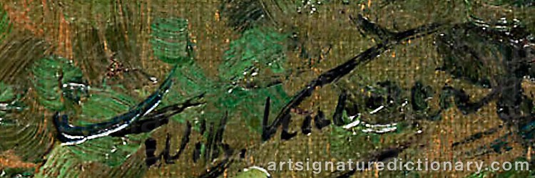 Authentic signature by Friedrich Wilhelm KUHNERT on Painting/Watercolour artwork