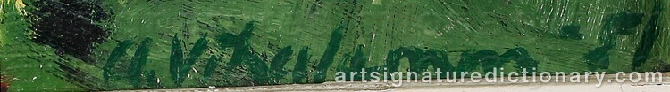 Authentic signature by Arno VIHALEMM on artwork