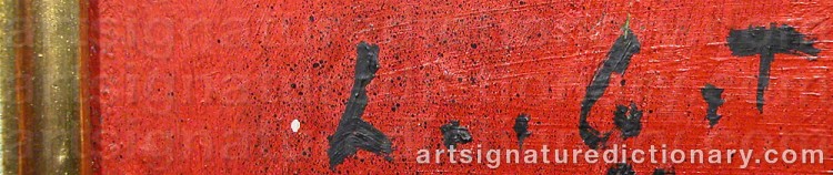 Authentic signature by Adolf HERBST on artwork