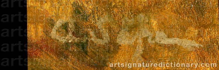 Authentic signature by Adolf SÄFVE on Painting/Watercolour artwork