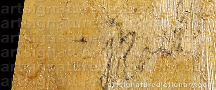 Authentic signature by Jörgen ROED on  artwork