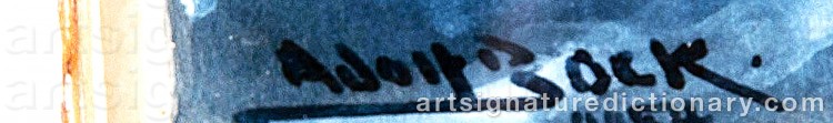 Signature by Adolf BOCK