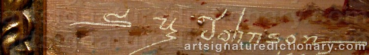 Authentic signature by Sidney Yates JOHNSON on Painting/Watercolour artwork