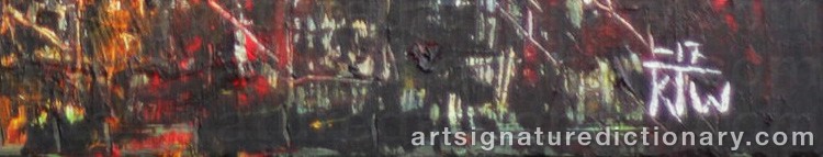 Authentic signature by Jonas WILHELMSON on Painting/Watercolour artwork