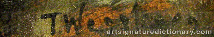 Authentic signature by Torsten WESSBERG on Painting/Watercolour artwork