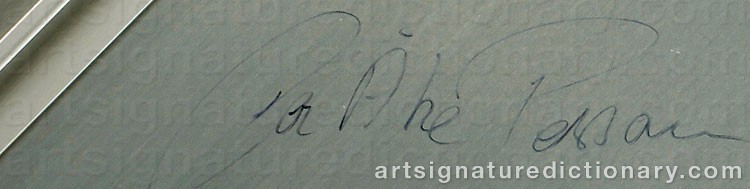 Authentic signature by Per Åke PERSSON on artwork