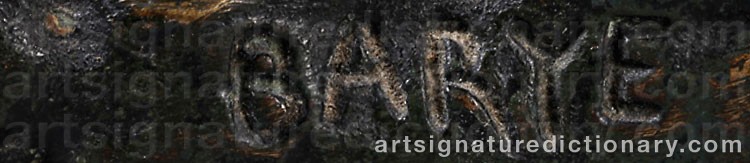 Signature by Antoine-Louis BARYE