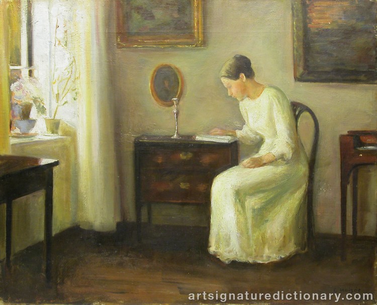 Close-up details showing Carl HOLSÖE signature forgery characteristics