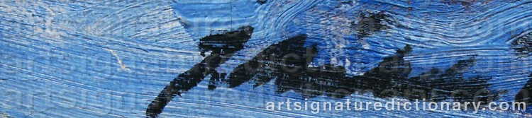 Authentic signature by Juho MÄKELÄ on  artwork