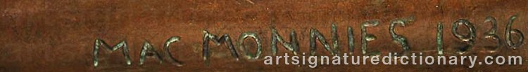 Authentic signature by Frederick William MACMONNIES on  artwork
