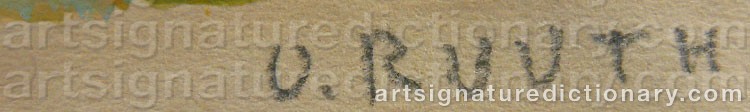 Authentic signature by Ulla RUUTH on  artwork