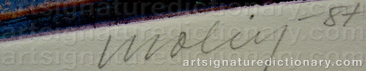 Authentic signature by Brita MOLIN on artwork