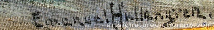 Signature by August Emanuel ‘Manne’ HALLENGREN