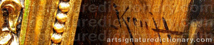 Authentic signature by Hermann Armin KERN on artwork