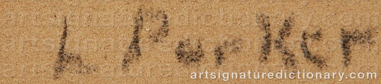 Authentic signature by Lawton Silas PARKER on  artwork