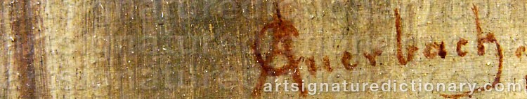 Authentic signature by Carlos AUERBACH on  artwork