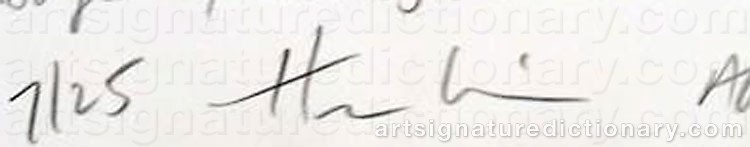 Authentic signature by Herbert ‘Herb’ RITTS on artwork
