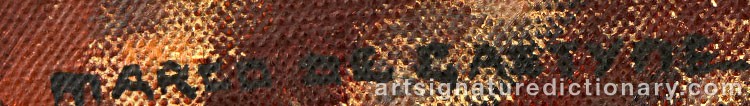 Authentic signature by Marco De GASTYNE on  artwork
