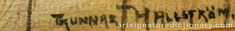 Signature by Gunnar HALLSTRÖM