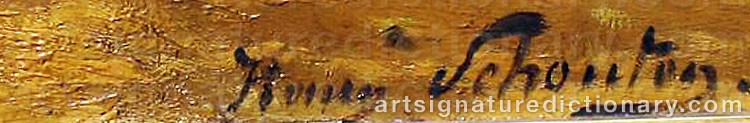 Authentic signature by Henry SCHOUTEN on  artwork