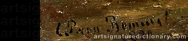 Authentic signature by Elias Pieter Van BOMMEL on artwork