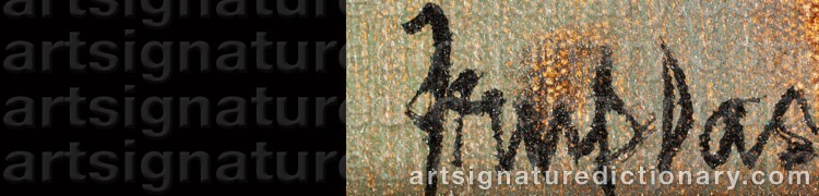 Authentic signature by Arup DAS on  artwork